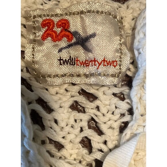 Anthropology Crochet Tank Dress Lace Hem & Ribbon Detail By Twill Twenty Two - Picture 2 of 5